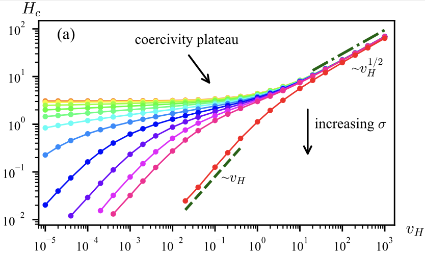 Finite-time and finite-size coercivity scaling figure